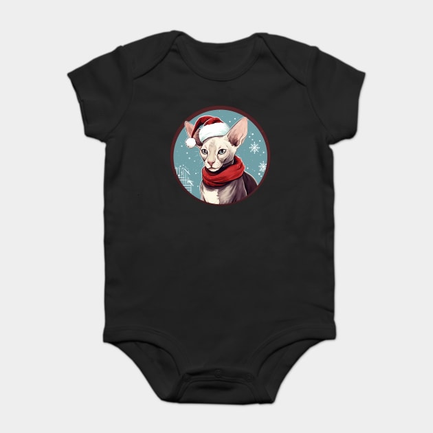 Cornish Rex Cat Xmas, Love Cats Baby Bodysuit by logiamerch